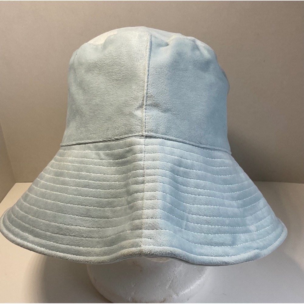 Freya Cassia Short Brim Bucket Hat Ice Blue Velour UPF 50+ Sustainable OS NWT